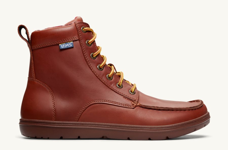 Lems Botas Boulder Cuero Hombre Russet Argentina | 4862-JEQSX