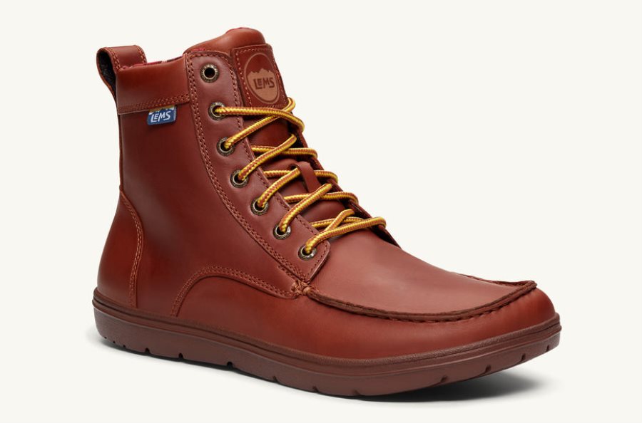 Lems Botas Boulder Cuero Hombre Russet Argentina | 4862-JEQSX