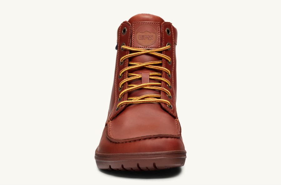 Lems Botas Boulder Cuero Hombre Russet Argentina | 4862-JEQSX