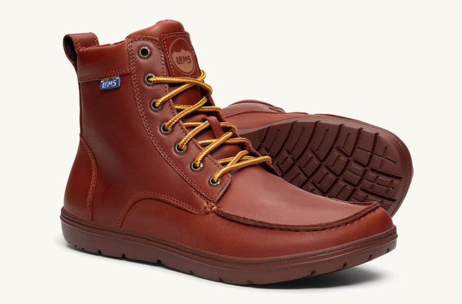 Lems Botas Boulder Cuero Hombre Russet Argentina | 4862-JEQSX