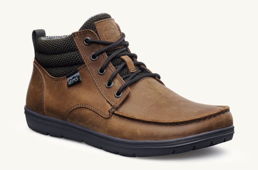 Lems Botas Boulder Cuero Hombre Umber Argentina | 9760-UTALJ