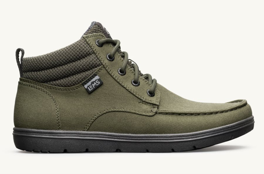 Lems Botas Boulder Mid Vegan Hombre Military-Green Argentina | 8306-KWGDY