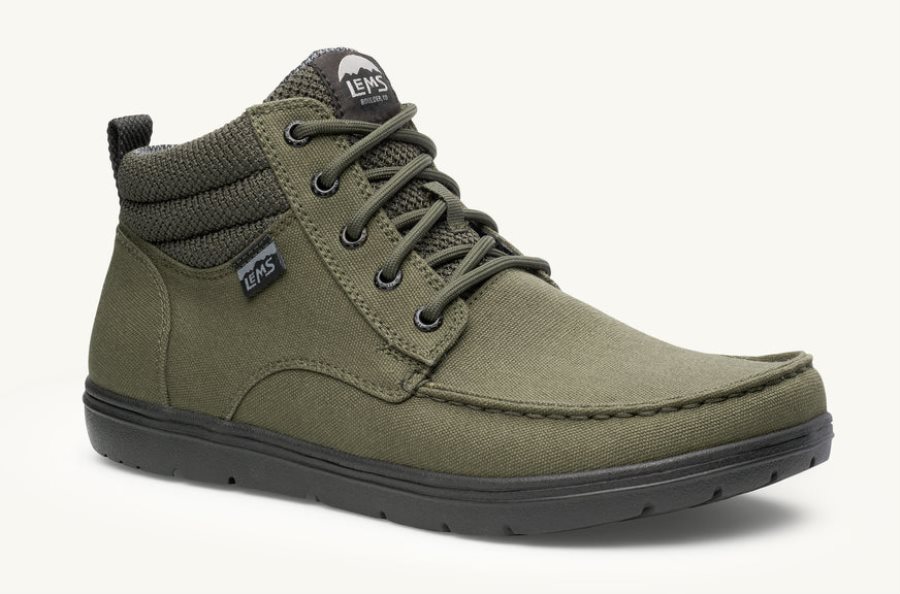 Lems Botas Boulder Mid Vegan Hombre Military-Green Argentina | 8306-KWGDY