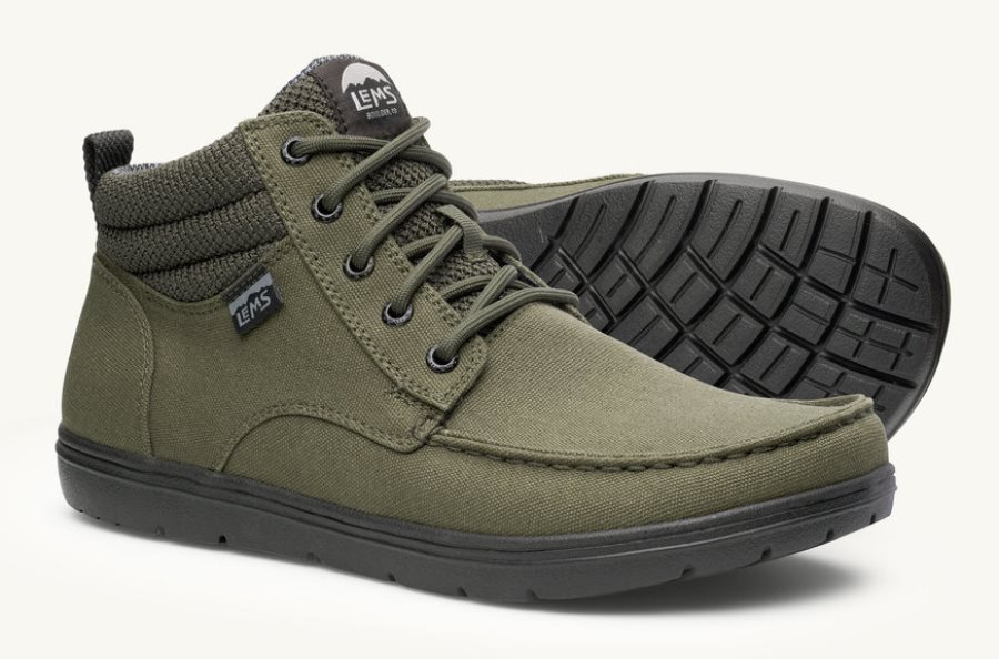 Lems Botas Boulder Mid Vegan Hombre Military-Green Argentina | 8306-KWGDY