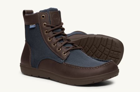 Lems Botas Boulder Nylon Hombre Navy-Stout Argentina | 2943-EGWXZ